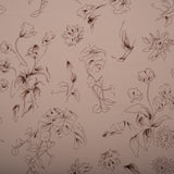 Novelty  Polyester Print - Florals / Leafs - Latte