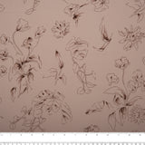 Novelty  Polyester Print - Florals / Leafs - Latte