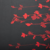 Tissu de polyester imprimé Fantaisie - Fleur abstrait - Noir