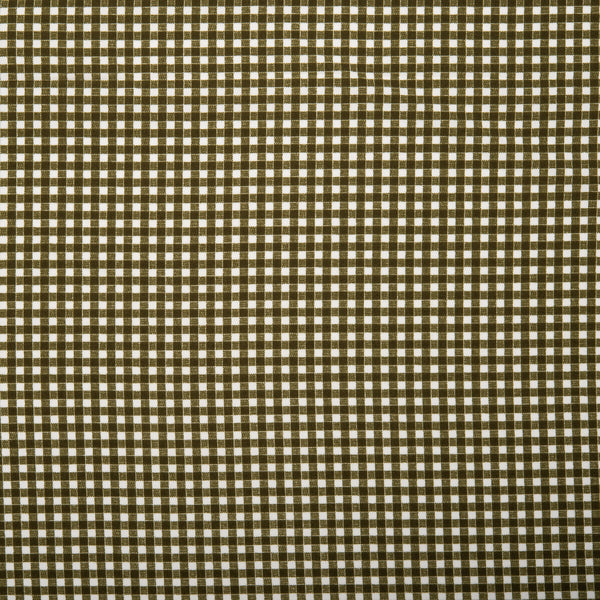 Tissu de polyester imprimé Fantaisie - Carreaux - Vert / Blanc