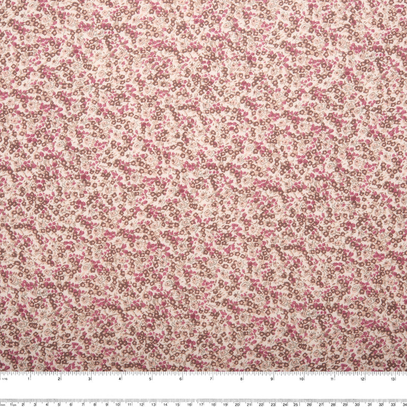 Tissu de polyester imprimé Fantaisie - Bébé marguerites - Rose