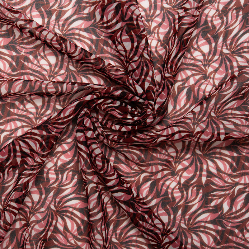 Novelty  Polyester Print - Geometric flower - Pink