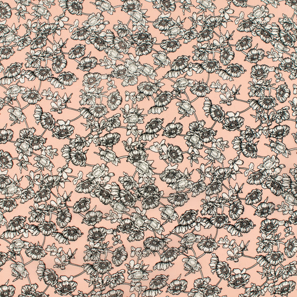 Tissu de polyester imprimé de Fantaisie - 303 - Rose Pâle