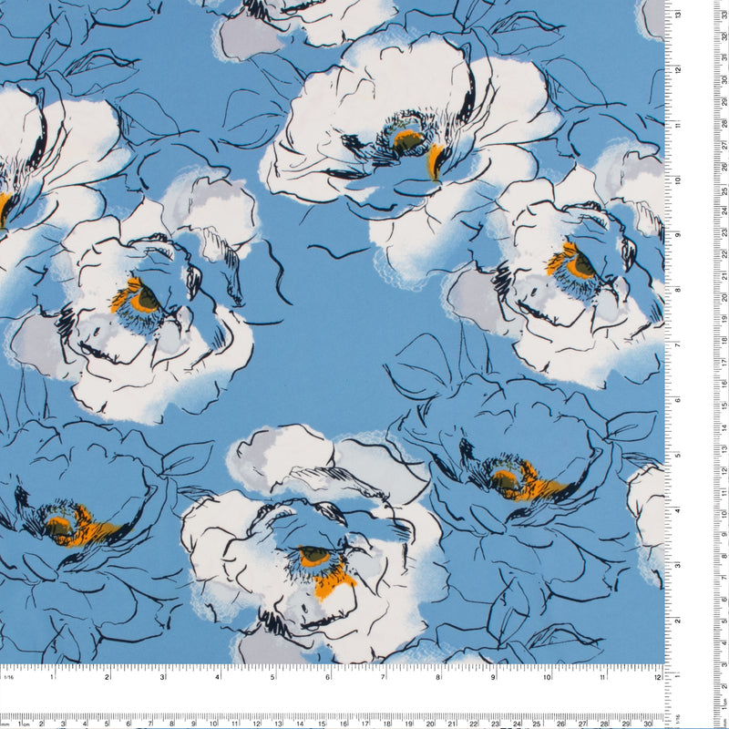 Novelty Polyester Print - 311 - Blue