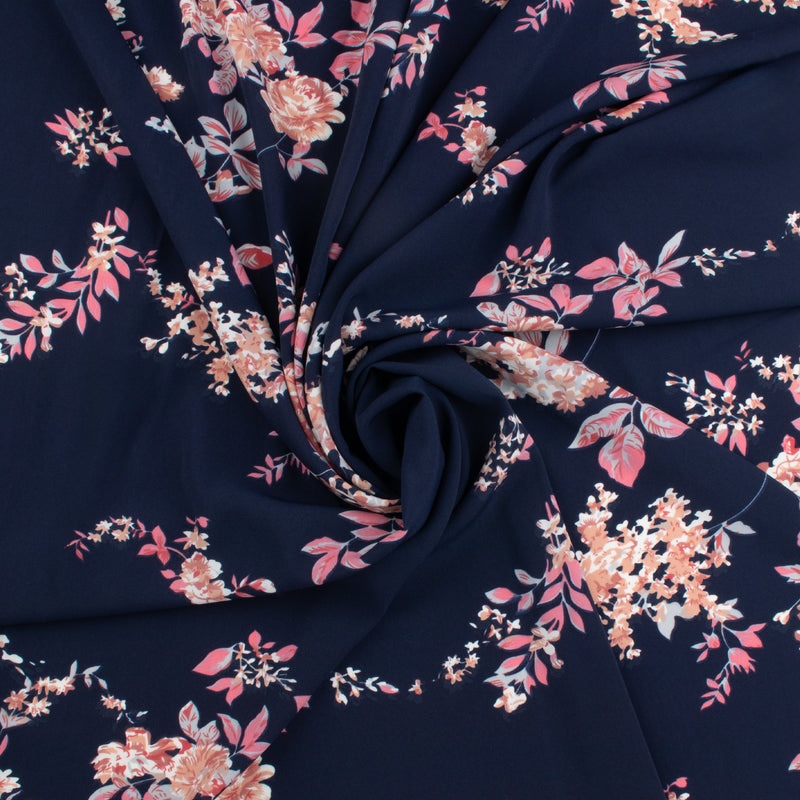 Novelty Polyester Print - 336 - Navy