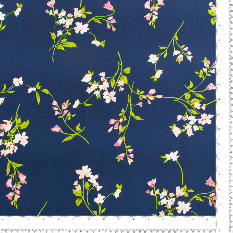 Novelty Polyester Print - 357 - Navy