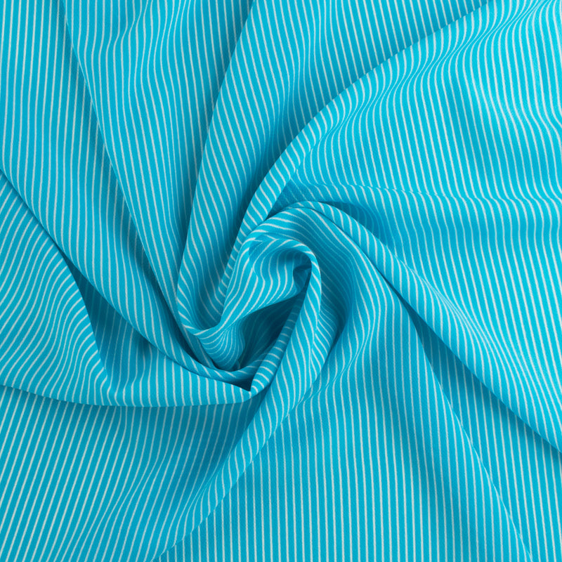 Tissu de polyester imprimé de Fantaisie - 369 - Bleu