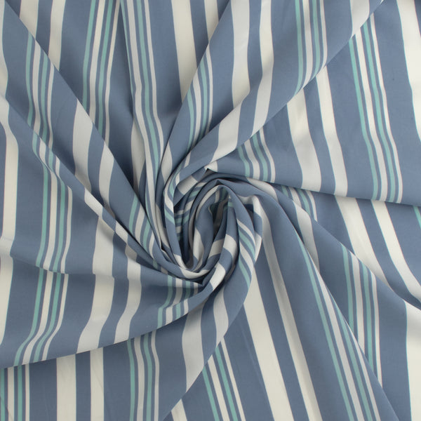 Tissu de polyester imprimé de Fantaisie - 372 - Indigo