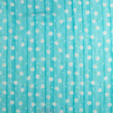 Tissu de polyester imprimé de Fantaisie - 390 - Aqua