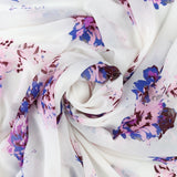 Novelty Printed Chiffon - 411 - White