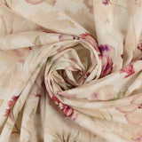 Rayonne lin imprimé - <COVENT GARDEN> - 004 - Blanc Cassé