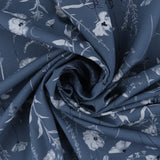 Rayonne lin imprimé - <COVENT GARDEN> - 005 - Denim Poussière