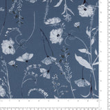 Rayonne lin imprimé - <COVENT GARDEN> - 005 - Denim Poussière