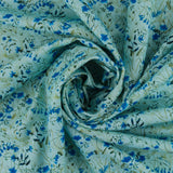 Rayon Linen Print - COVENT GARDEN - 006 - Aqua