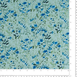 Rayon Linen Print - COVENT GARDEN - 006 - Aqua