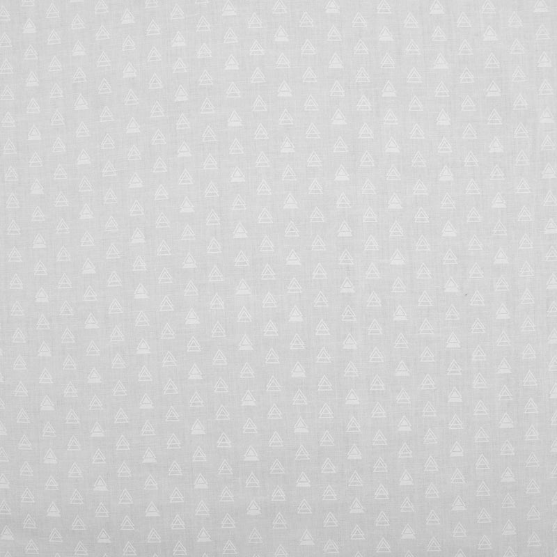 Wide-width fabric - MONOTONE - Triangles - White