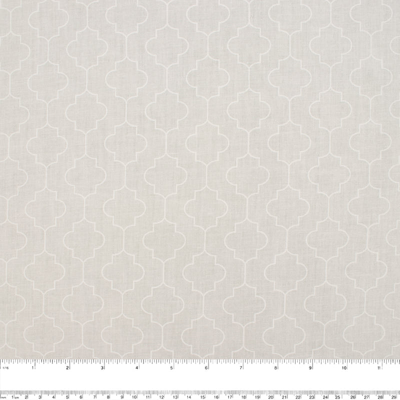 Wide-width fabric - MONOTONE - Trellis - Off white