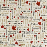 Northcott Printed Cotton - STONE HENGE OH CANADA - 027 - Beige