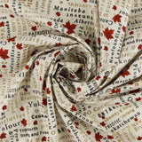 Northcott Printed Cotton - STONE HENGE OH CANADA - 027 - Beige