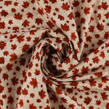 Northcott Printed Cotton - STONE HENGE OH CANADA - 028 - Beige & Red