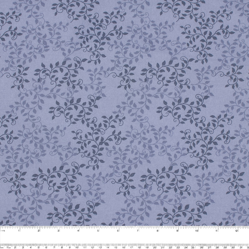 Wide Quilt Backing Print - Foliage - Lavender