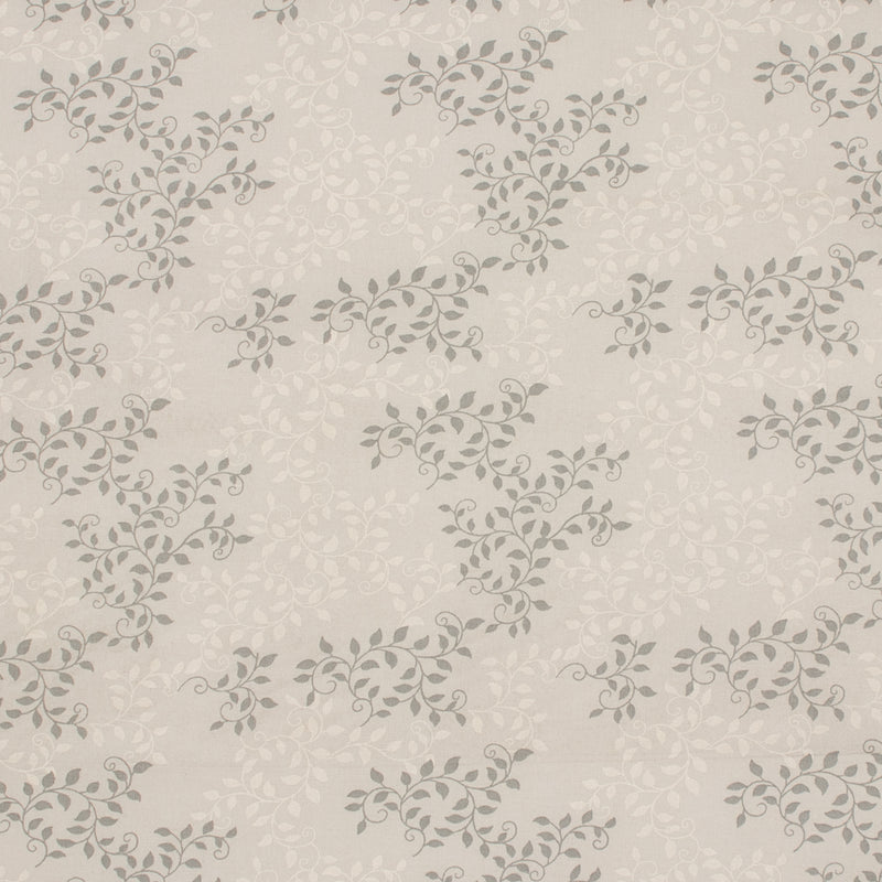 Wide Quilt Backing Print - Foliage - Grey