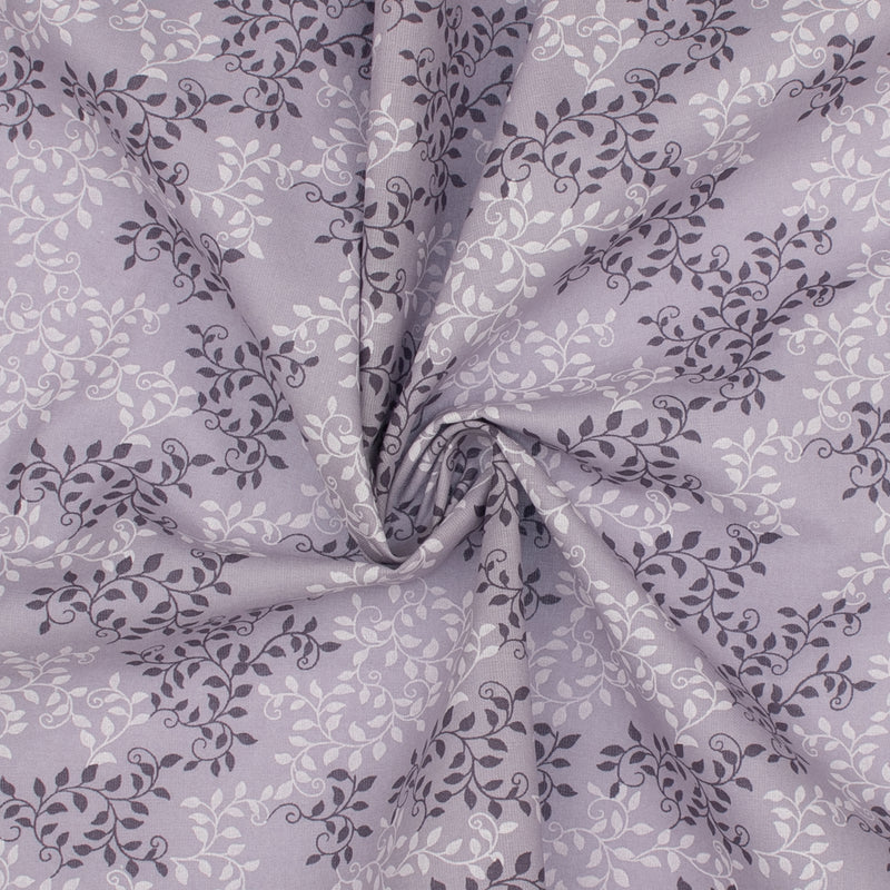 Wide Quilt Backing Print - Foliage - Purple