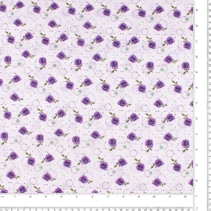 Wide Quilt Backing Print -Alaire - Lavender