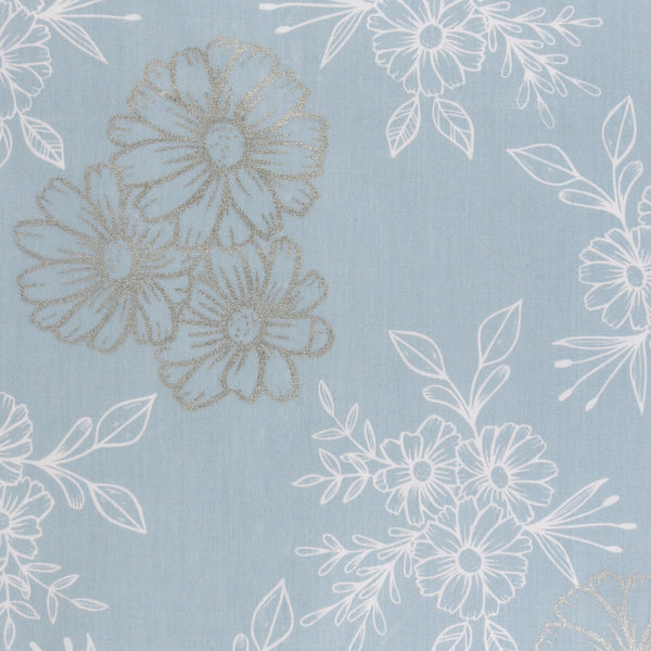 Wide Quilt Backing Print - 123 - Light Blue