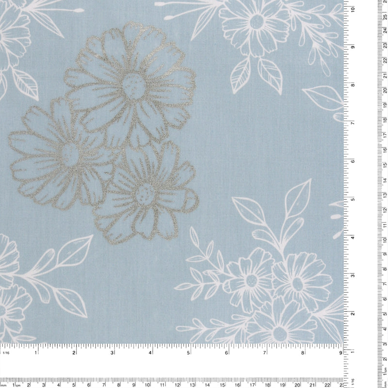 Wide Quilt Backing Print - 123 - Light Blue