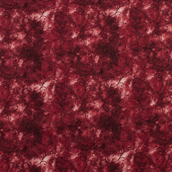 Wide Quilt Backing Print - 140 - Burgundy