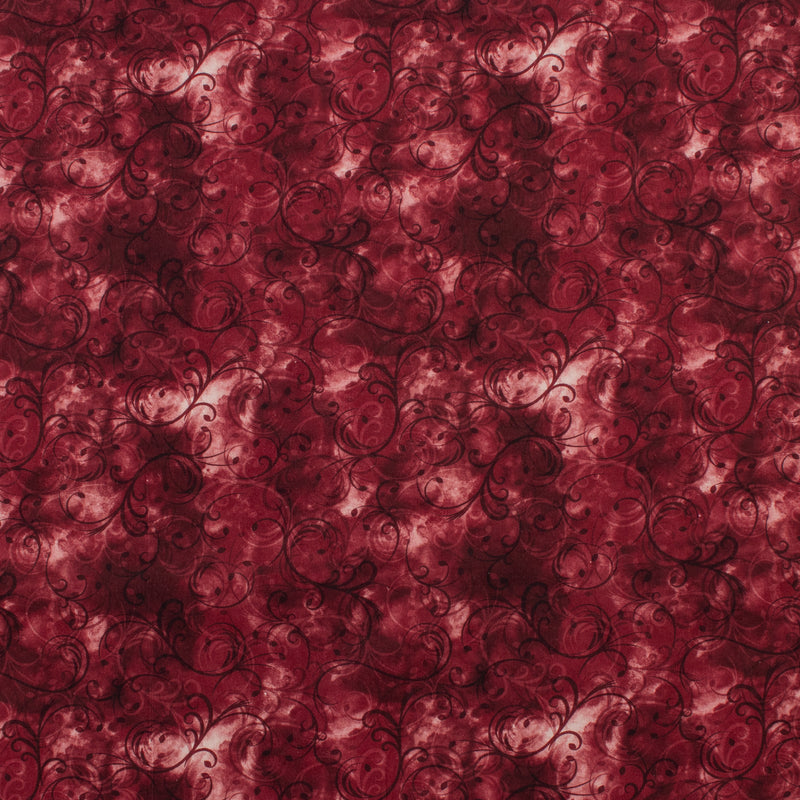 Wide Quilt Backing Print - 140 - Burgundy