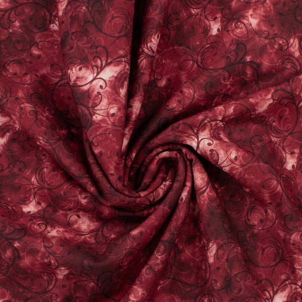 Wide Quilt Backing Print - 140 - Burgundy