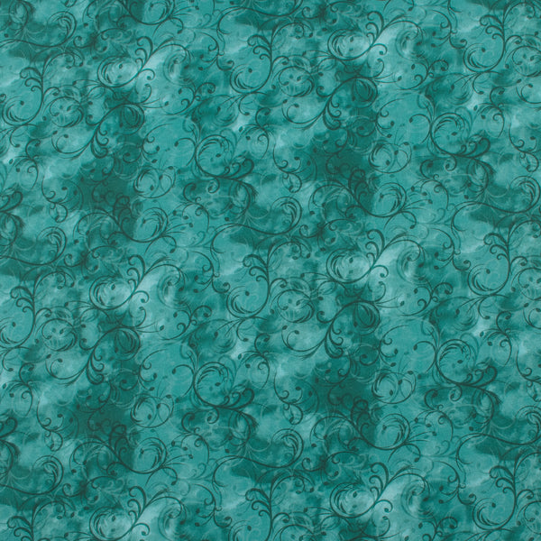 Wide Quilt Backing Print - 141 - Teal