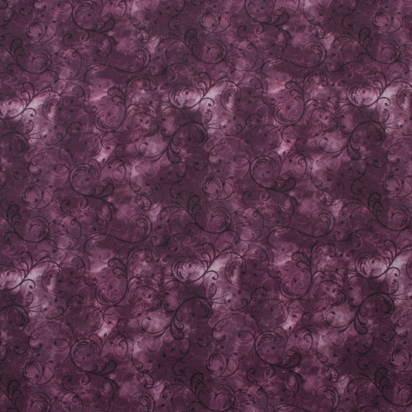 Wide Quilt Backing Print - 143 - Plum