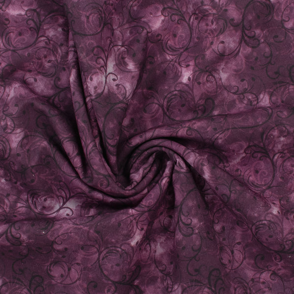 Wide Quilt Backing Print - 143 - Plum