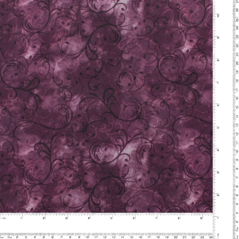 Wide Quilt Backing Print - 143 - Plum
