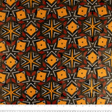 African Metallic Print - Abstract - Red / Yellow