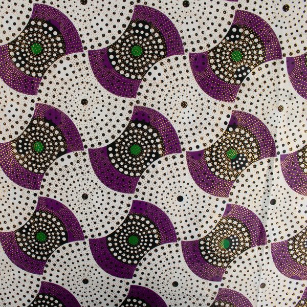 African Metallic Print - Abstract - Purple