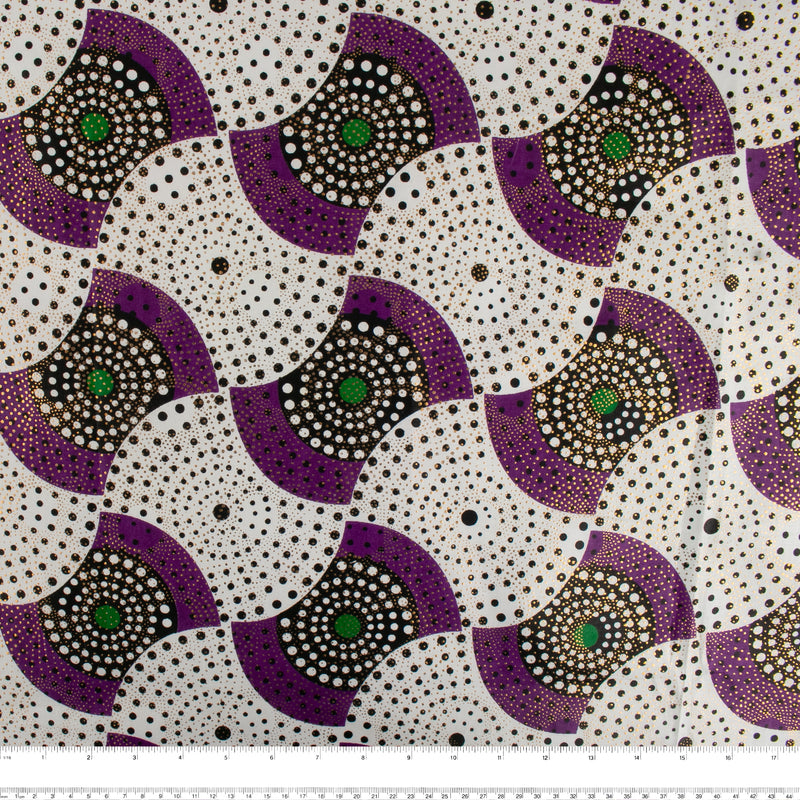 African Metallic Print - Abstract - Purple