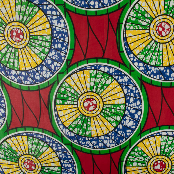 African Print - Cercles - Red