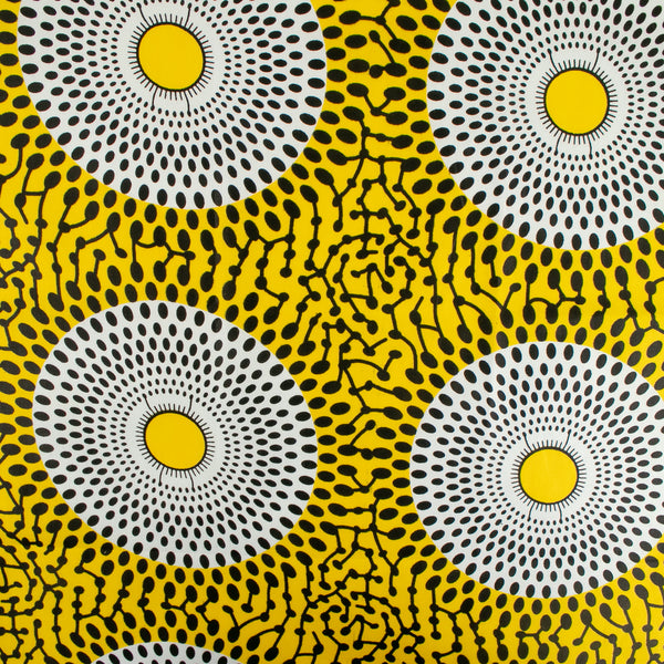 African Print - Cercles - Yellow