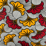 Imprimé africain - Fleurs - Jaune