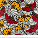 African Print - Flowers - Yellow