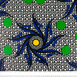 African Print - Cercles / Flowers - Blue