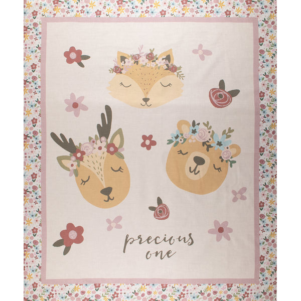 Licensed Cotton Print Panel 30 x 38 in (76 x 97 cm) - PRECIOUS ONE - Pink