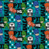 Licensed Cotton Print - PJ Masks - Teal