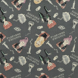 Licensed Cotton Print - Hocus Pocus - Grey