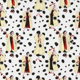 Licensed Cotton Print - Cruella - White