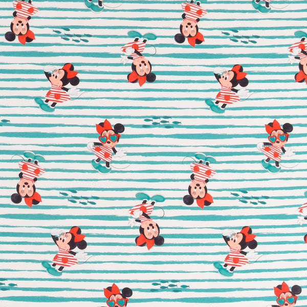 Licensed Cotton Print - Minnie Mouse - Aqua